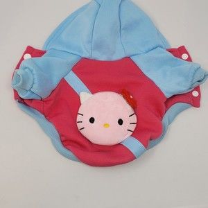 Hello Kitty Pet Dog Hoodie Jacket M  ( Small Doggy ) Blue Pink Sanrio